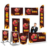 BBQ Print Banner Displays & Flags in Brown