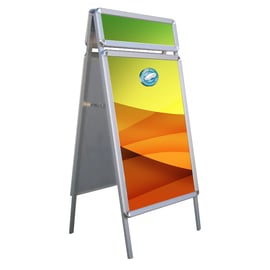 A-Frame Sidewalk Sign with Header