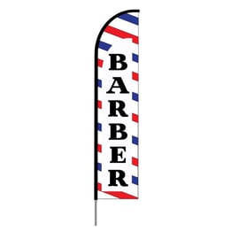 Beauty Spa Salon & Barber Shop Flag - Feather Banner
