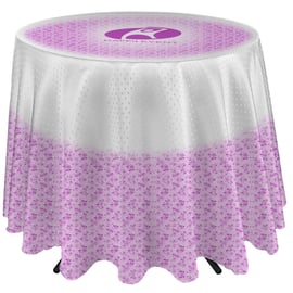 Round Overhang Cafe Table Cover and Runner
