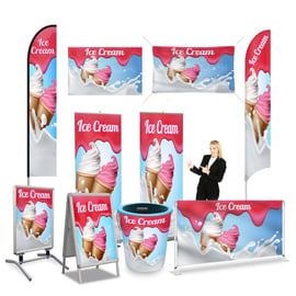 Ice Cream Store Banner Signs & Flags