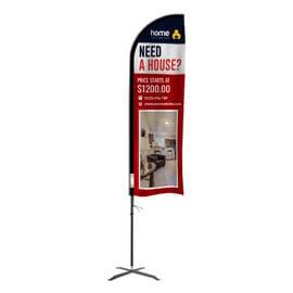 LED Light Feather Flag 17 Feet Tall