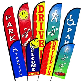 Parking Available Print Feather Flag
