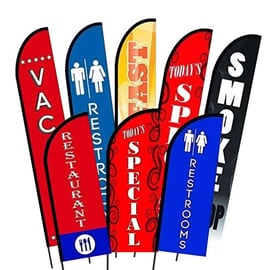 Restaurant print Outdoor Flags
