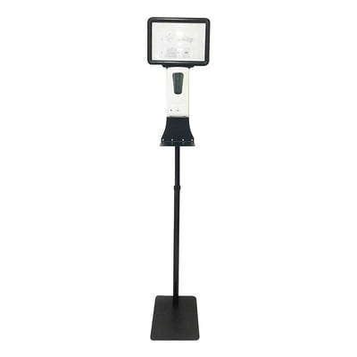 Automatic Hand Sanitizer Dispenser Stand with Poster Frame - Black