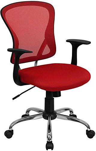 Contemporary Mid-Back Mesh Upholstered Swivel Office Chair with Arm Rest