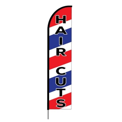 Haircuts & Hair Salon Flags - Feather Banners
