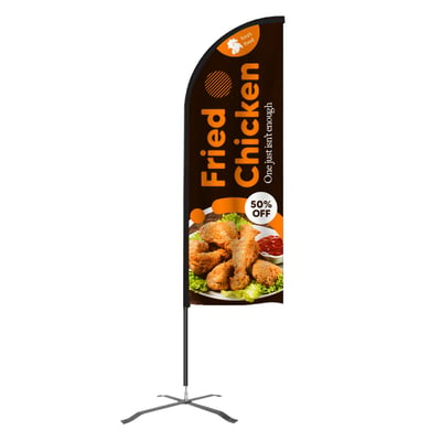 Flex Banner™ (11') - Custom Printed Double Sided Feather Flags