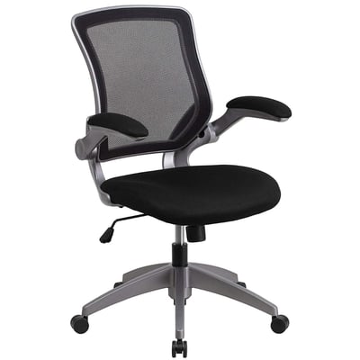 Flexible Mesh Mid-Back Lumbar Support Task Chair with Flip-Up Arms