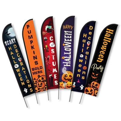 Happy Halloween Banner Feather Flag