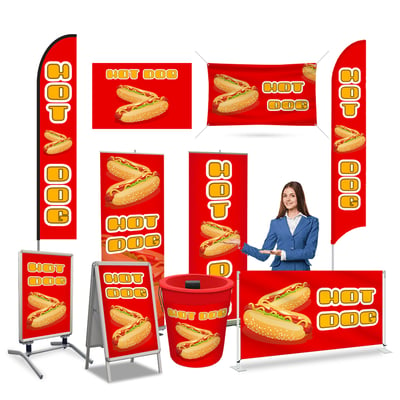 Hot Dog - Pre Printed Product Line Up - Red