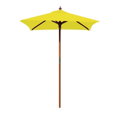 Umbrella with Wood Pole, Square Full-Digital Imprint