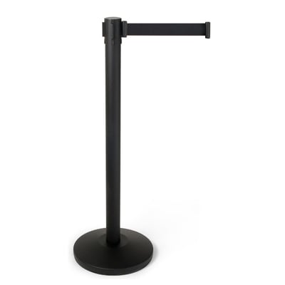 Q King Crowd Control Stanchion Post with 6 ft Retractable Belt