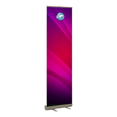 Roll Up Retractable Stand (24” x 80”) - Slim Retractable Banner with Custom Print