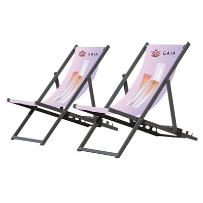 Outdoor Folding Sling Chair - Custom Printed