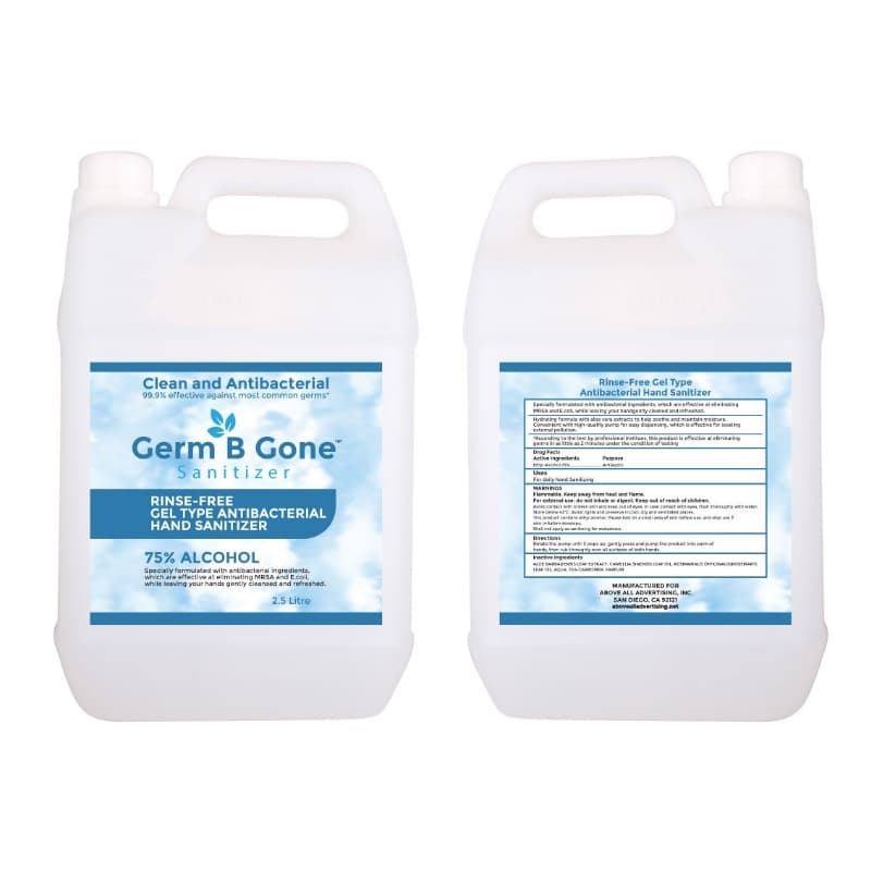 Alcohol Hand Sanitizer Gel 2.5 Litre