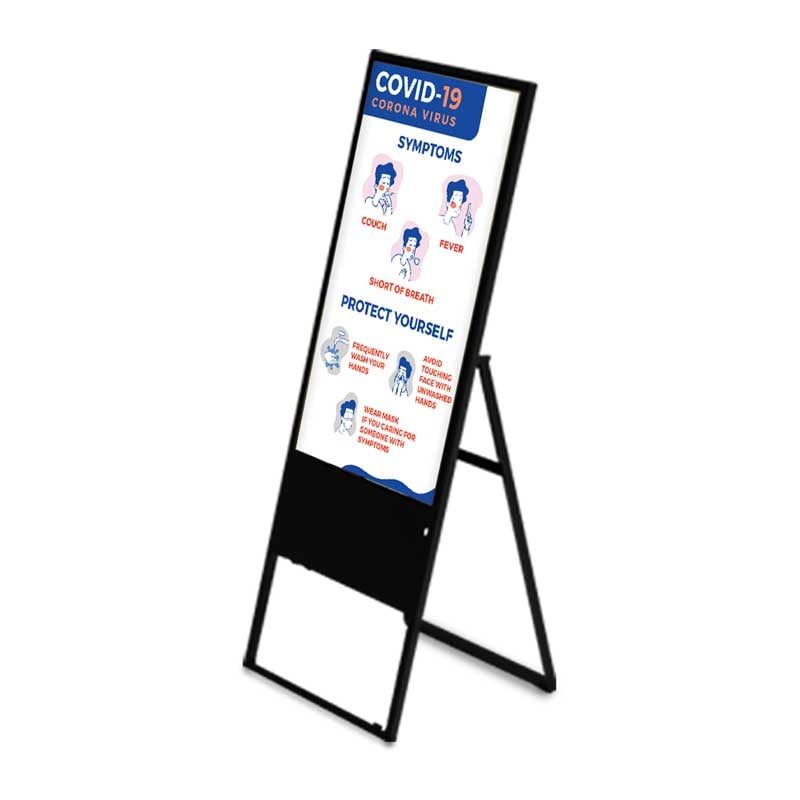 Covid-19 Precaution A- Frame Digital Signage