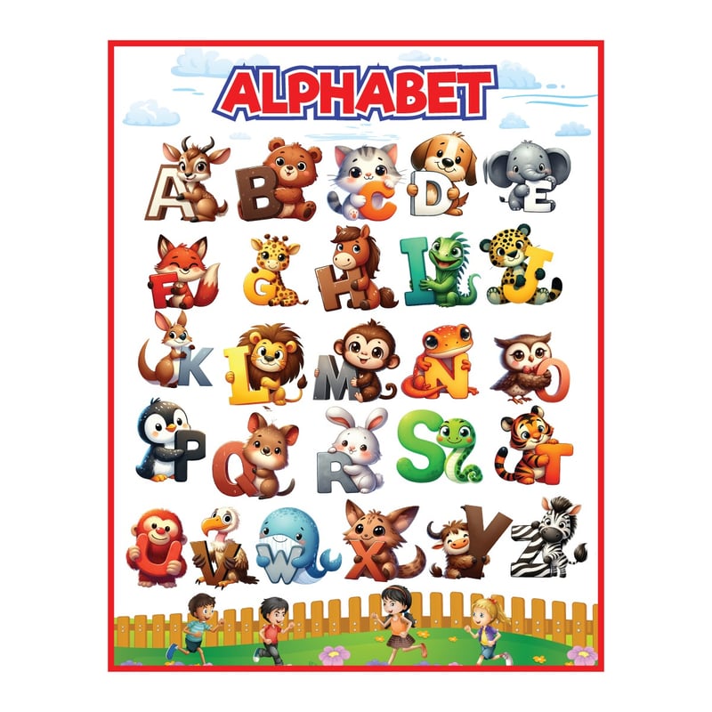 ABA Tex Alphabet Chart Wall Poster