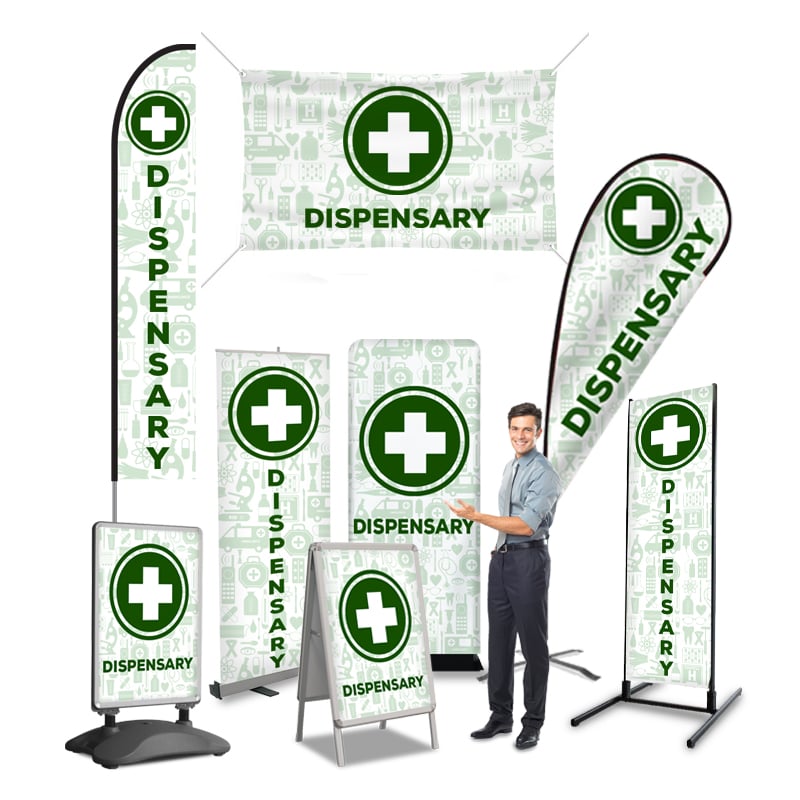 Dispensary - Pre Printed Product Line Up - White