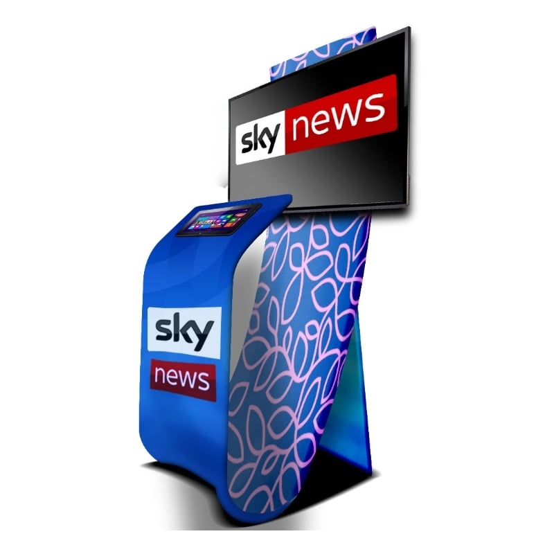 Tension Fabric Trade Show TV Stand - Fabsta Plus