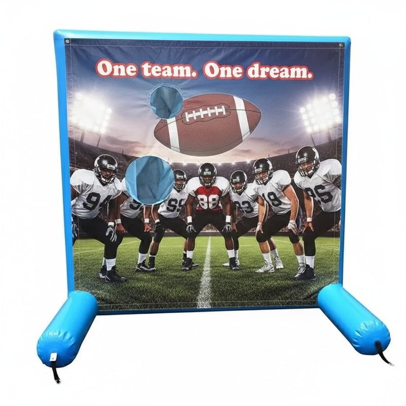 Inflatable Football Toss Game, Sealed Air Frame