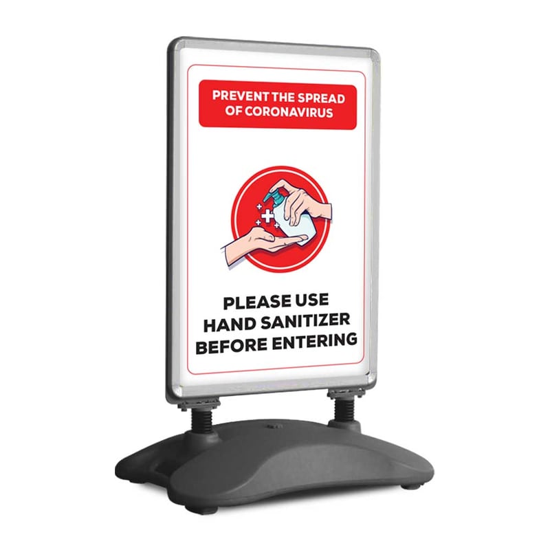 Use Hand Sanitizer Floor Standing Sidewalk sign