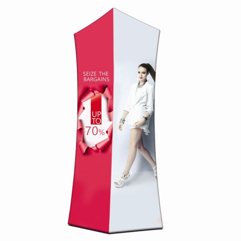 Square Trade show Stretch Fabric Pillars