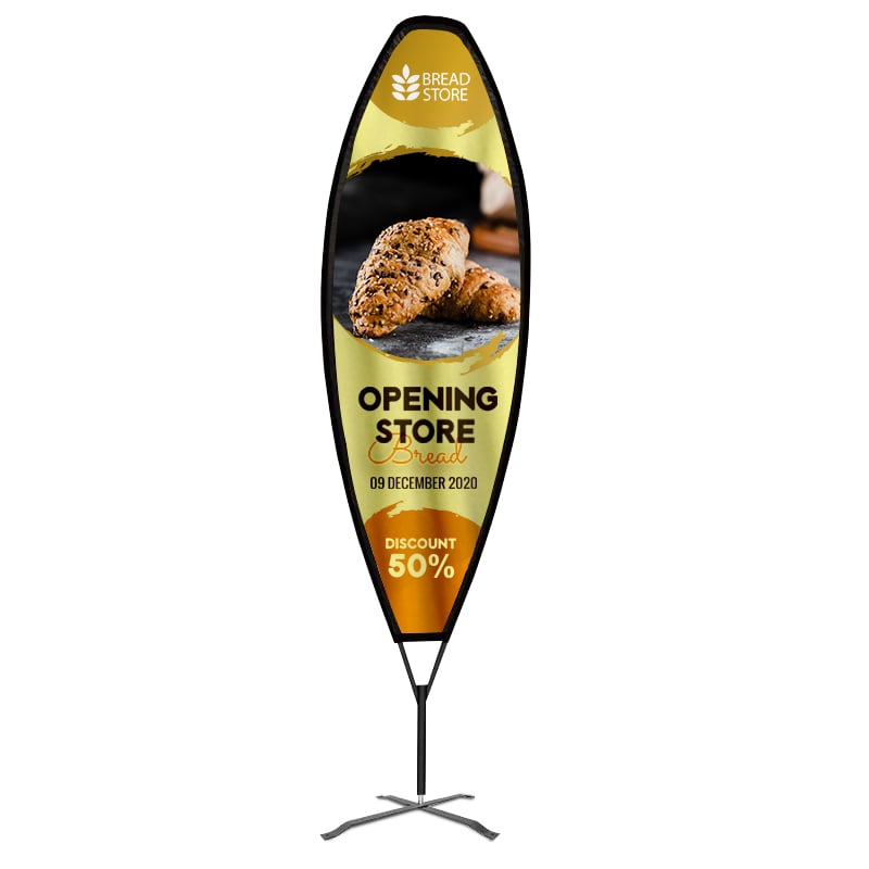 Surfer Flag for Retail Store Advertising
