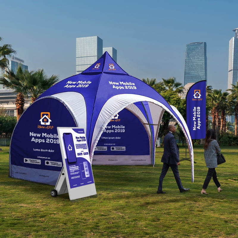 Action Arch Tent Full Custom Printed