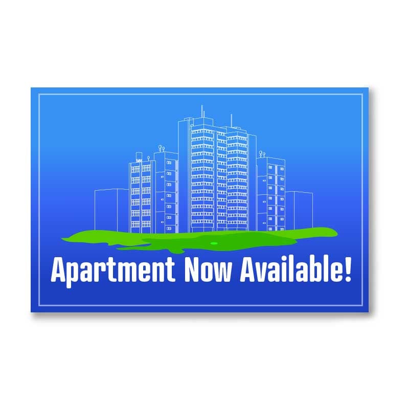 Apartment Now Available Canvas Banner for Real Estate Business