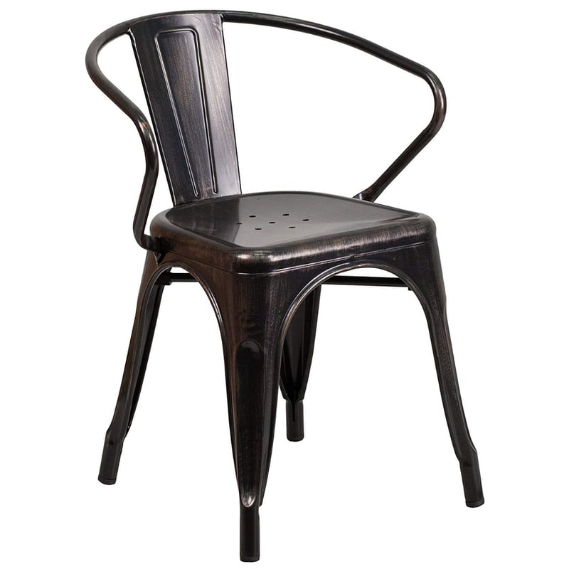 Armrest Stacking Metal Indoor/Outdoor Chair