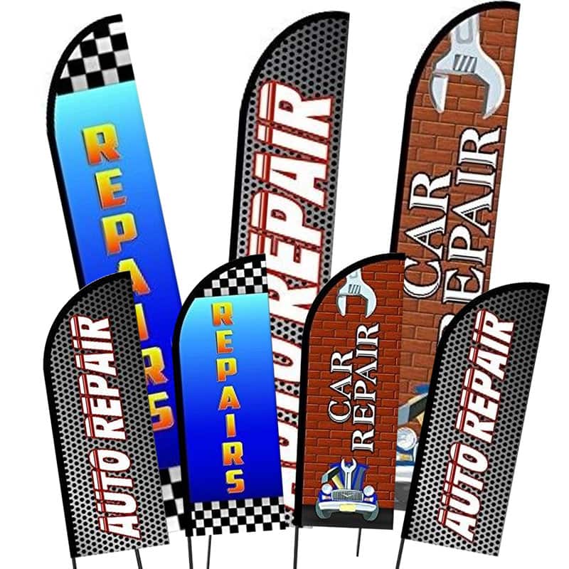 Automotive Repair Feather Banner Flags