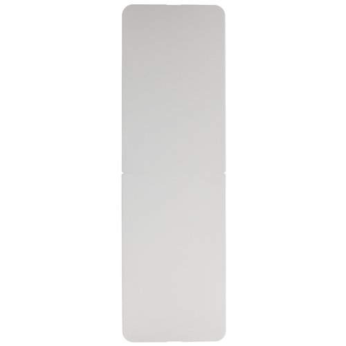 Bi-Fold Compact White Rectangle Plastic Folding Table With Metal Legs