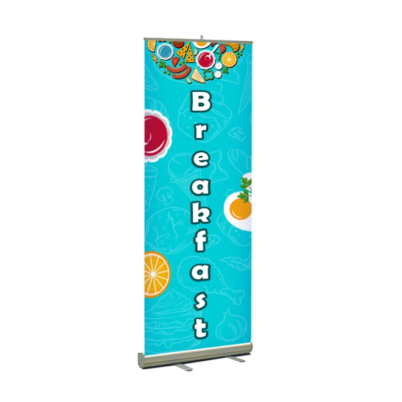 Breakfast Print Retractable Banner Stand