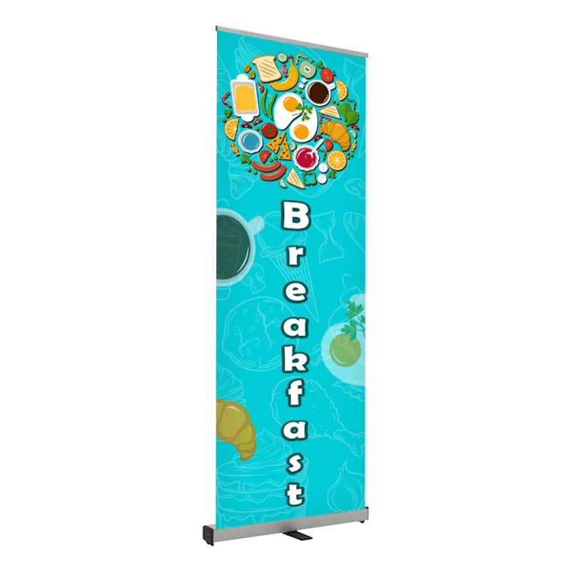 Breakfast Print Roll Up Banner Stand