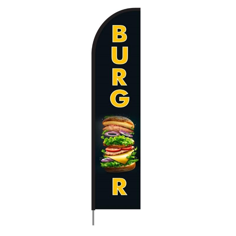 Burger Feather Flag Banner for Restaurant