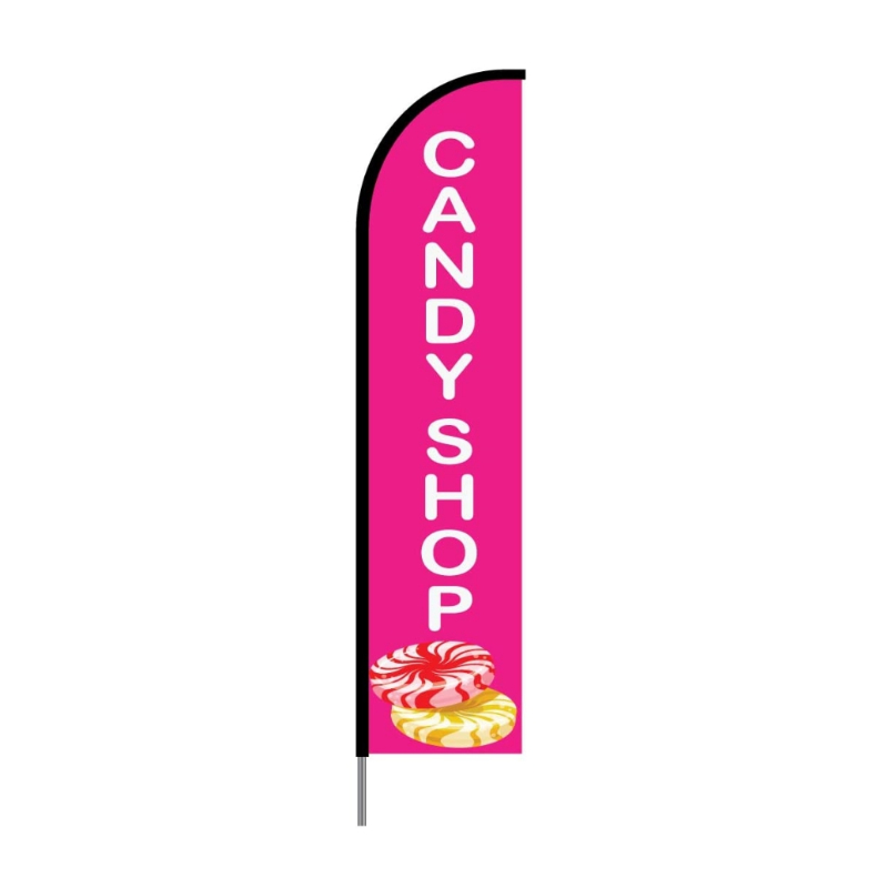 Candy Shop Print Feather Flag