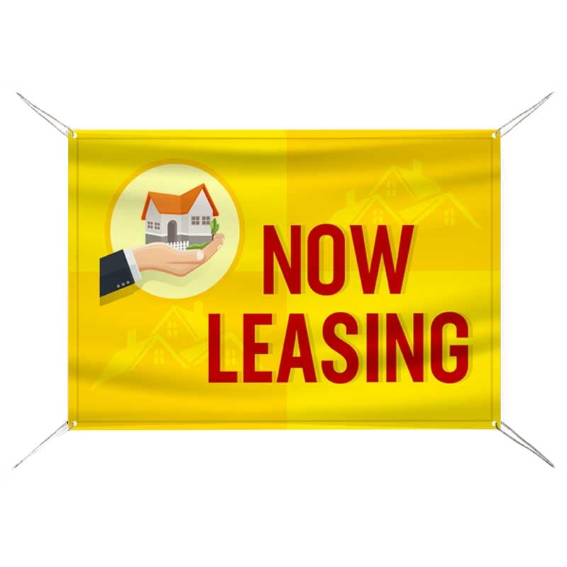 Now Leasing Canvas Hanging Banners
