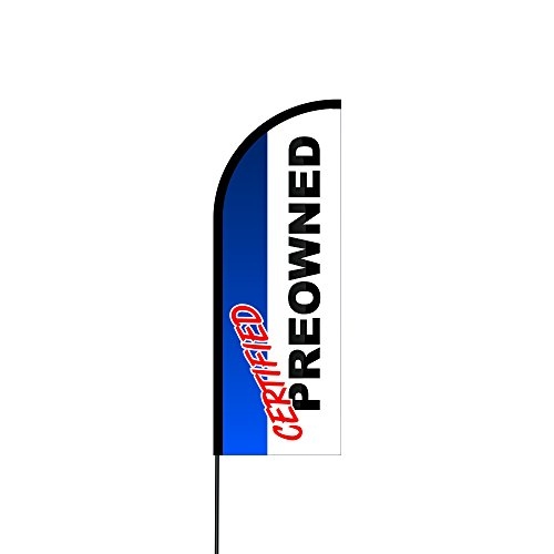 Certified Pre Owned Cars Print Feather Flag