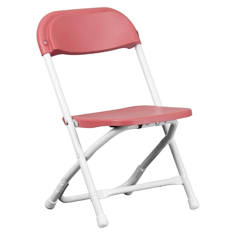 Contemporary Plastic Folding Kids Chair with Powder Coated Frame