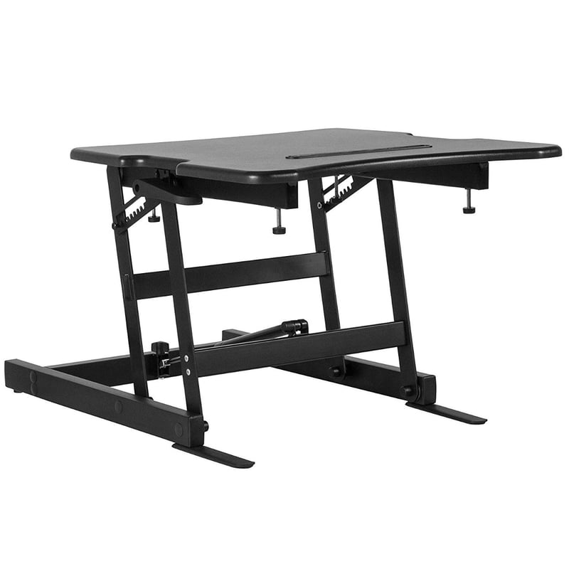 Compact Height Adjustable Monitor Desk With Height Lock Feature