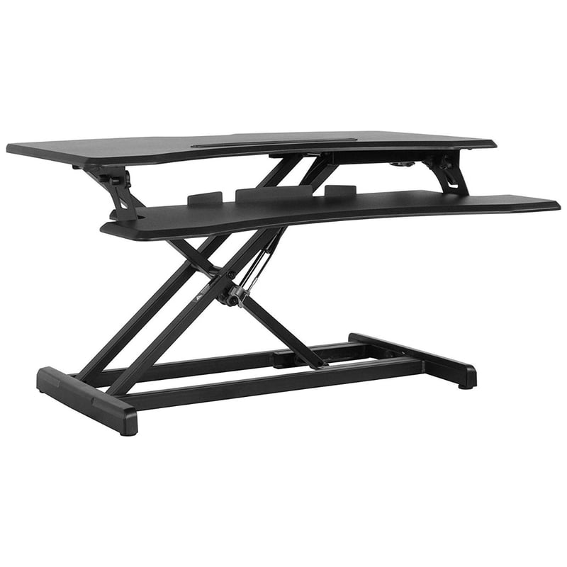 Compact Style Height Adjustable Computer Desk With Height Lock Feature