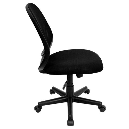 Contemporary Flexible Mid-Back Armless Mesh Swivel Task Chair