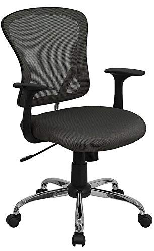 Contemporary Mid-Back Mesh Upholstered Swivel Office Chair with Arm Rest