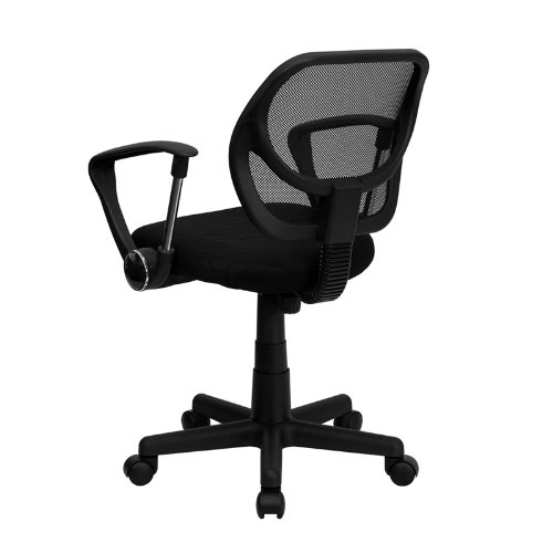 Contemporary Mid-Back Ventilated Mesh Swivel Task Chair With Armrest