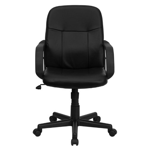 Contemporary Mid-Back Vinyl Upholstered Executive Swivel Office Chair 