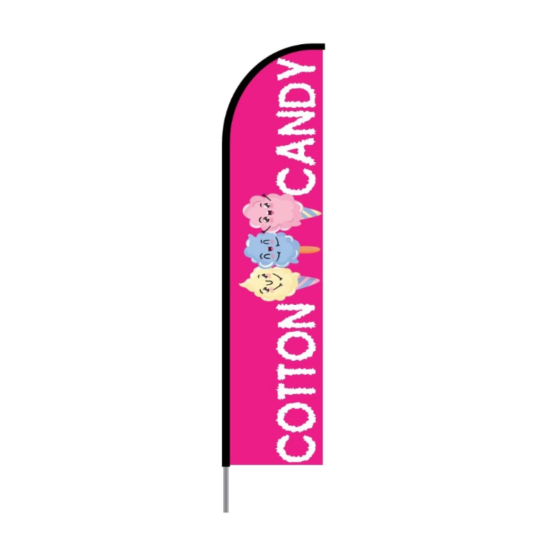Cotton Candy Print Feather Flag