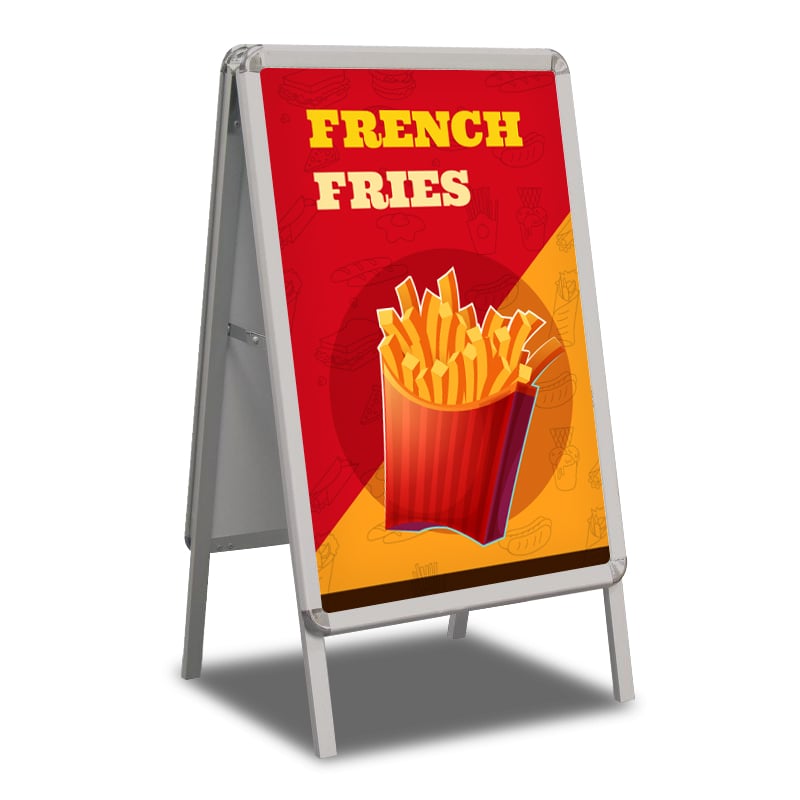 French Fries Print A-Frame Sidewalk Sign