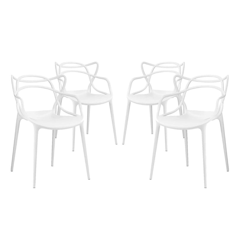 Entangled Contemporary Modern Dining Armchairs - Set of 4