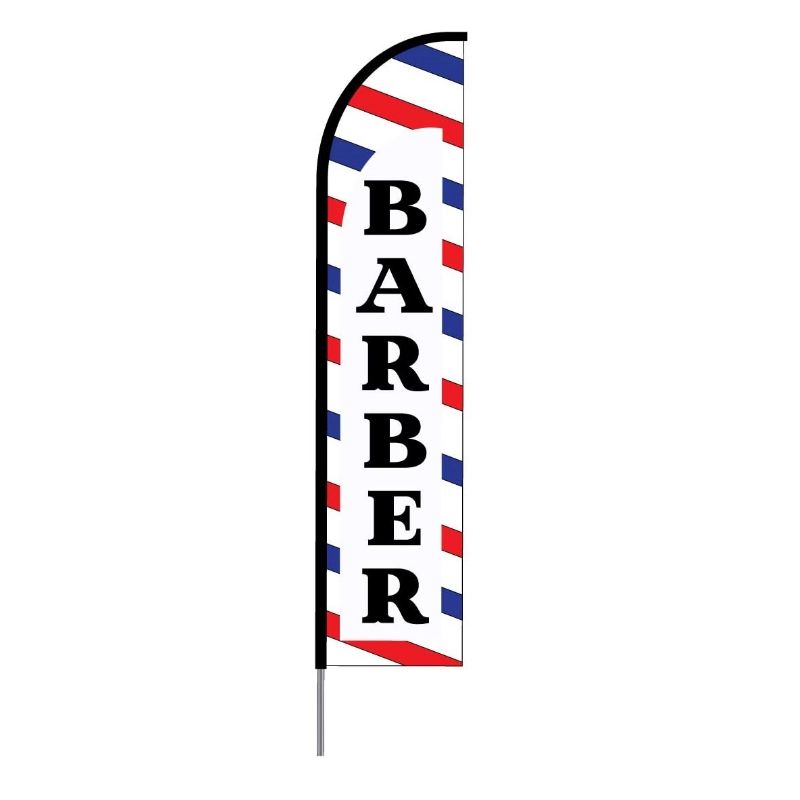 Beauty Spa Salon & Barber Shop Flag - Feather Banner